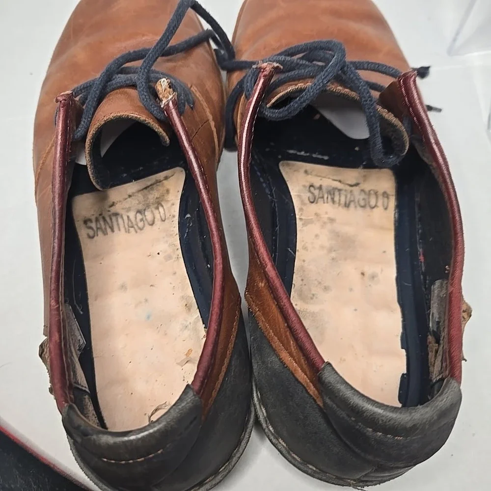 Pikolinos Mens Size 40 EU Brown Leather Lace Up Shoes Hecho en España Made Spain